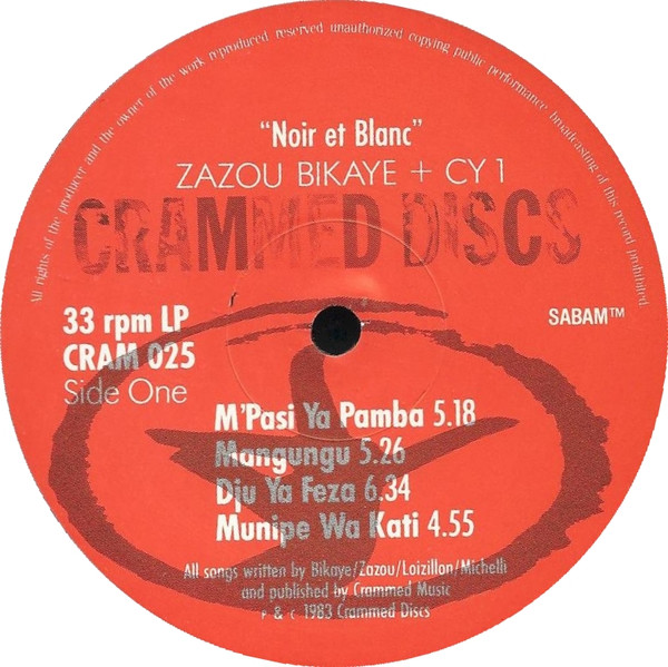 Zazou Bikaye Cy 1 Noir Et Blanc 1983 Vinyl Discogs