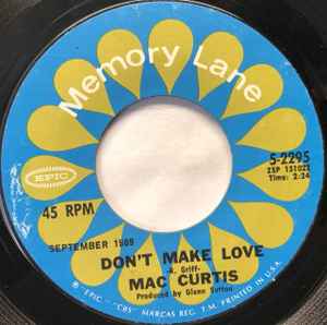Mac Curtis - Don't Make Love album cover