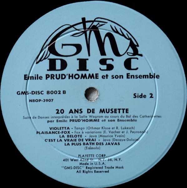 ladda ner album Émile Prud'Homme Et Son Orchestre - 20 Ans De Musette