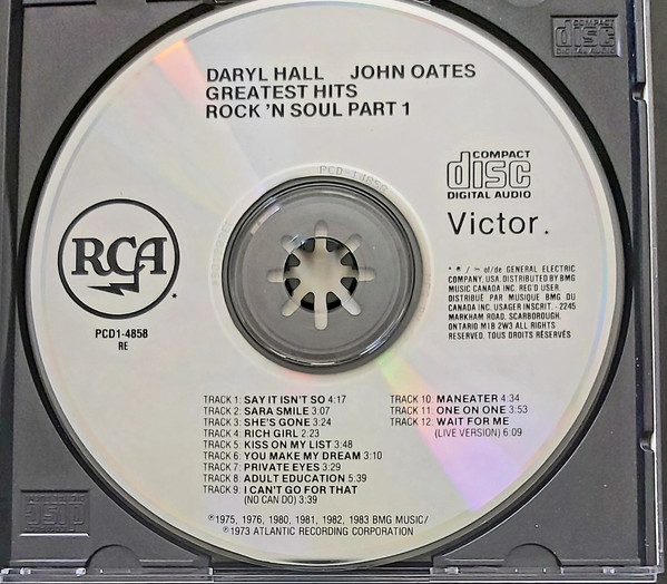 Daryl Hall John Oates - Greatest Hits (Rock 'N Soul Part 1) | RCA Victor (PCD1-4858) - 2