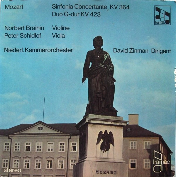 last ned album Mozart, Norbert Brainin, Peter Schidlof, David Zinman, Niederl Kammerorchester - Sinfonia Concertante KV 364 Duo G dur KV 423
