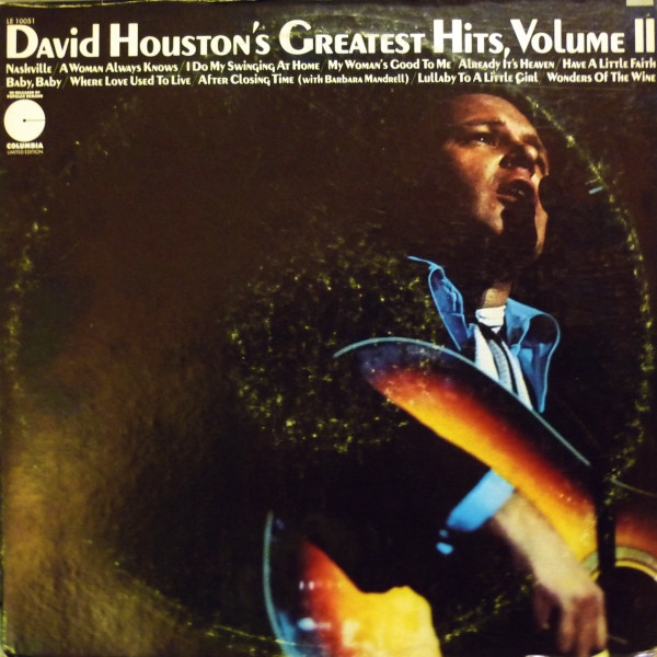 David Houston – David Houston's Greatest Hits, Volume II (Terre Haute ...