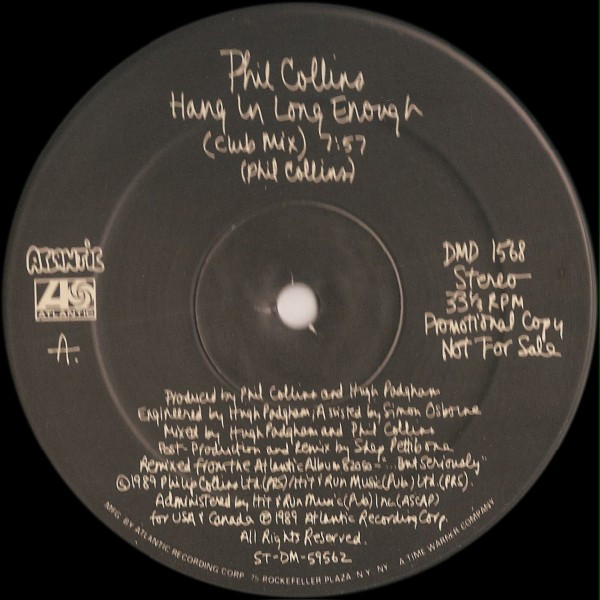 Phil Collins – Hang In Long Enuff (1990, CD) - Discogs