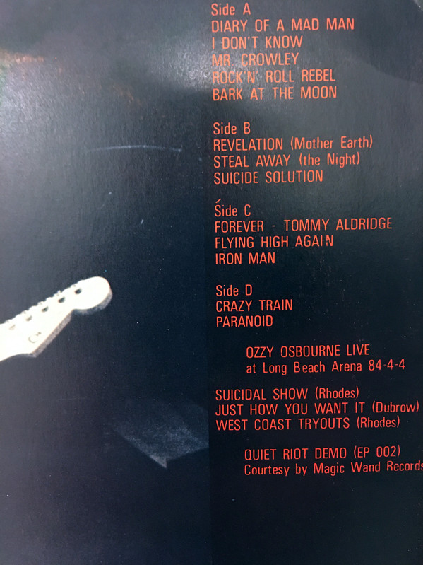 lataa albumi Ozzy Osbourne - Bark At The Moon World Tour 1984