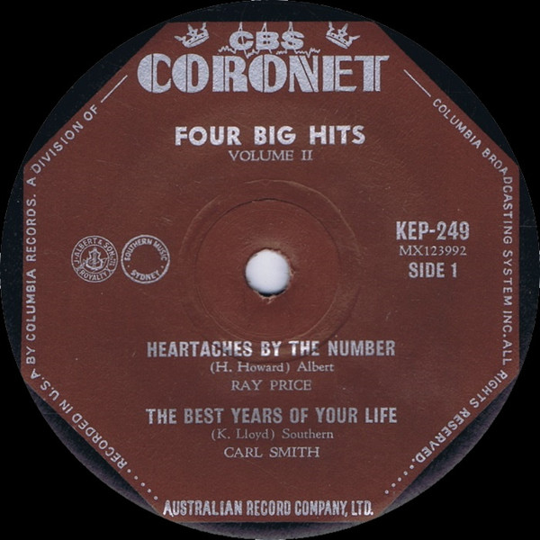 lataa albumi Ray Price, Carl Smith , Johnny Horton, George Morgan - Four Big Hits Volume II