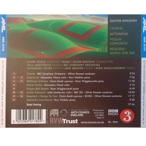 Album herunterladen Oliver Knussen - Choral Autumnal Violin Concerto Requiem Songs For Sue