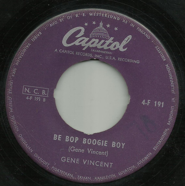 Gene Vincent – Lotta Lovin'/ Be Bop Boogie Boy (1962, Vinyl) - Discogs