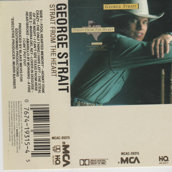 George Strait – Strait From The Heart (Dolby HX Pro B NR, Cassette