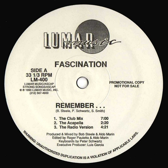 Fascination - Remember... PROMO COPY