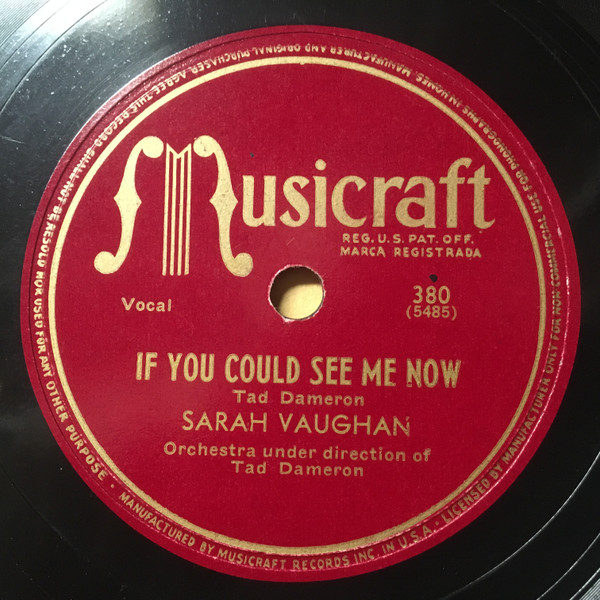 Sarah Vaughan – If You Could See Me Now / You're Not The Kind