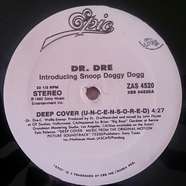 Dr. Dre Introducing Snoop Doggy Dogg – Deep Cover (2001, Vinyl) - Discogs