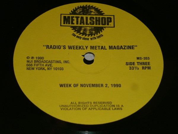 baixar álbum Various - Metalshop Radios Weekly Metal Magazine Week Of November 2 1990