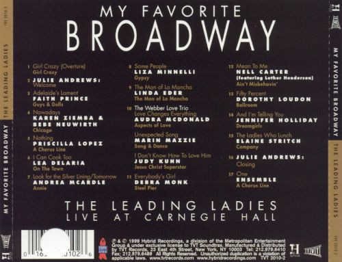 ladda ner album The American Theater Orchestra - My Favorite Broadway The Leading Ladies