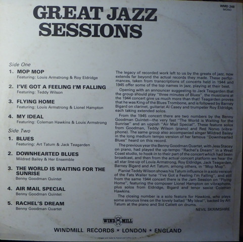 télécharger l'album Various - Great Jazz Sessions