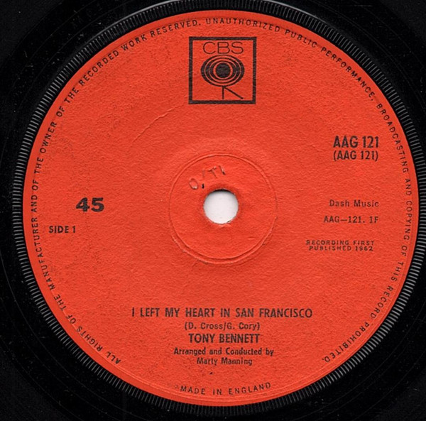 Tony Bennett – (I Left My Heart) In San Francisco (1965, Push Out