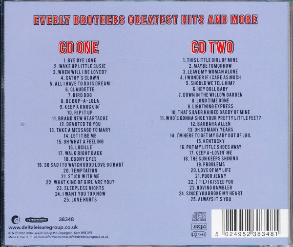 ladda ner album Everly Brothers - Greatest Hits And More