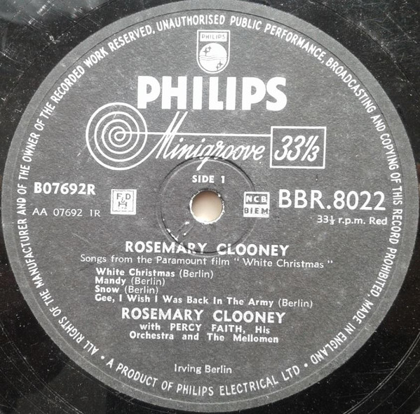 last ned album Rosemary Clooney - In Songs From The Paramount Pictures Production Of Irving Berlins White Christmas
