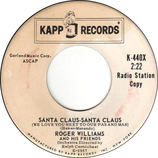 descargar álbum Roger Williams - Santa Claus Santa Claus Jingle Bells