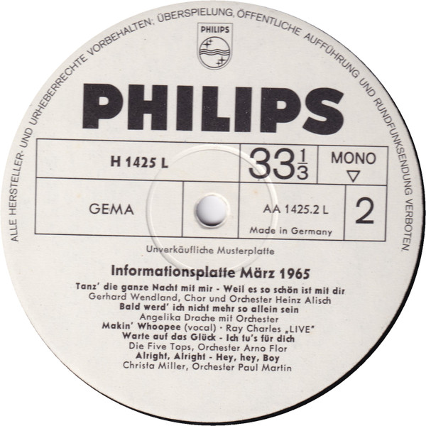 baixar álbum Various - Philips Informationsplatte März 1965