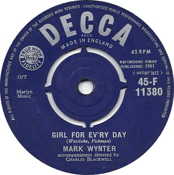 Mark Wynter - Girl For Ev'ry Day | Releases | Discogs