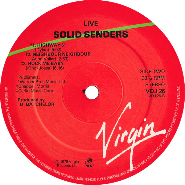 Solid Senders - Solid Senders | Virgin (V 2105) - 6