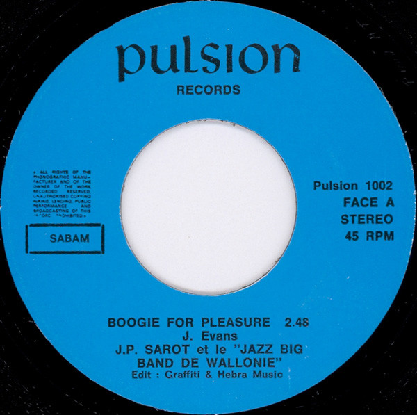 ladda ner album JP Sarot Et Le Jazz Big Band De Wallonie - Boogie For Pleasure Freddys Tune