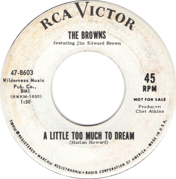 descargar álbum The Browns - You Cant Grow Peaches On a Cherry Tree A Little Too Much To Dream