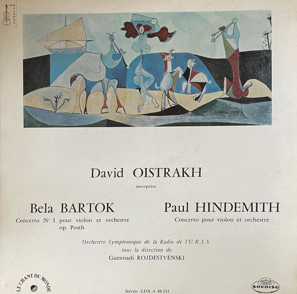 télécharger l'album David Oistrakh Interprète Bela Bartok Paul Hindemith - Concerto N 1 Pour Violon Concerto Pour Violon