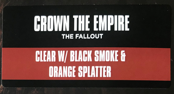 Crown The Empire - The Fallout Vinyl LP Clear Smoke with Orange Splatter New