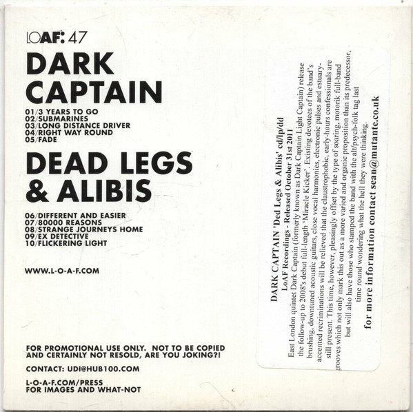 descargar álbum Dark Captain - Dead Legs Alibis