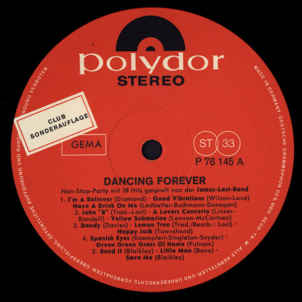 Album herunterladen James Last Band - Dancing Forever Non Stop Party Mit 28 Hits Gespielt Von Der James Last Band