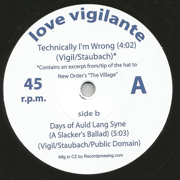 lataa albumi Love Vigilante - Technically Im Wrong Days Of Auld Lang Syne A Slackers Ballad