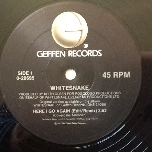 Whitesnake - Here I Go Again | Geffen Records (0-20695) - 3