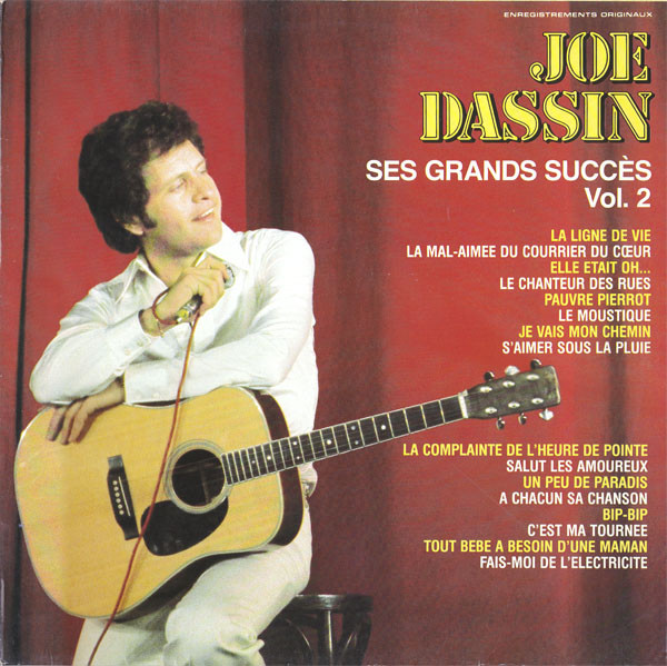 Обложка конверта виниловой пластинки Joe Dassin - Ses Grands Succès Vol. 2