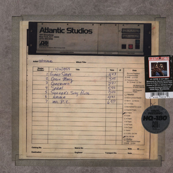 John Coltrane – Giant Steps (2008, 180g, Vinyl) - Discogs