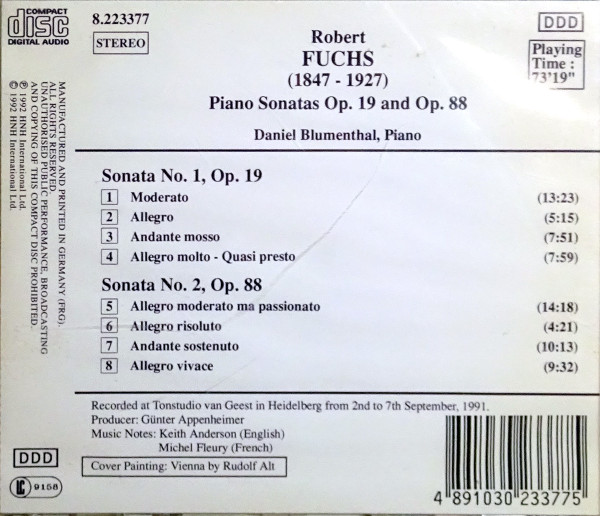 lataa albumi Robert Fuchs Daniel Blumenthal - Piano Sonatas Op 19 And Op 88