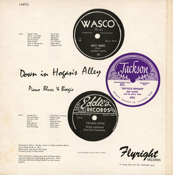 ladda ner album Various - Down In Hogans Alley Piano Blues Boogie