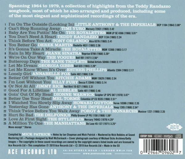 descargar álbum Download Various - Yesterday Has Gone The Songs Of Teddy Randazzo album