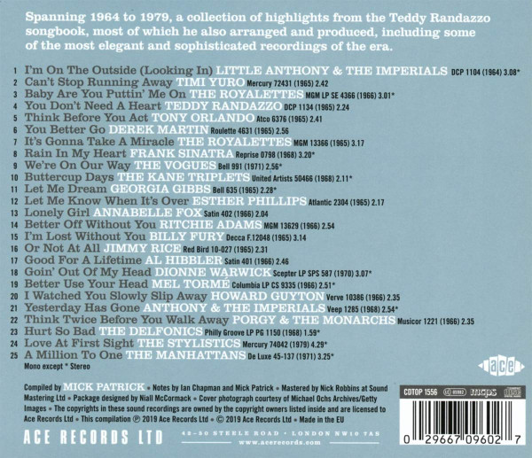 last ned album Various - Yesterday Has Gone The Songs Of Teddy Randazzo