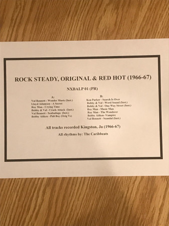 Bobby Aitken Presents Rock Steady, Original & Red Hot (1966/67 