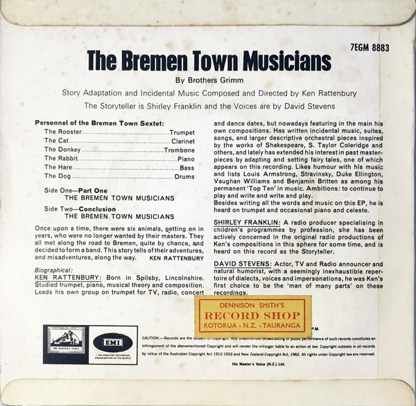 ladda ner album Ken Rattenbury, David Stevens , Shirley Franklin - The Bremen Town Musicians