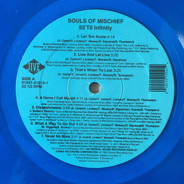 Souls Of Mischief – 93 'Til Infinity (1993, CD) - Discogs