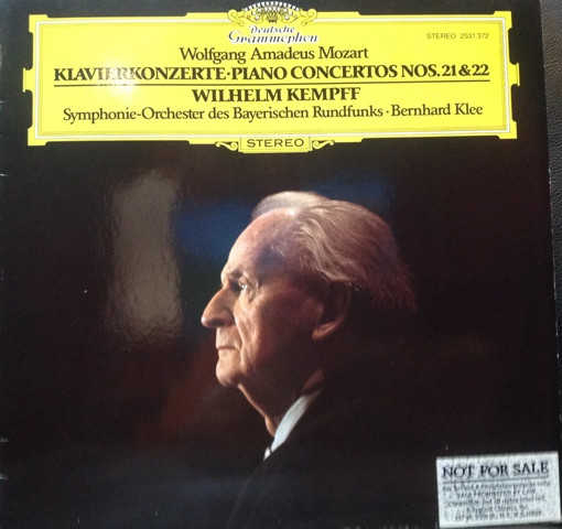 Wolfgang Amadeus Mozart, Wilhelm Kempff, Bernhard Klee, Symphonie-Orchester  Des Bayerischen Rundfunks – Klavierkonzerte · Piano Concertos Nos. 21 & 22  (1982, Vinyl) - Discogs