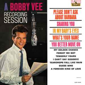 Bobby Vee - A Bobby Vee Recording Session album cover