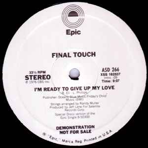 Final Touch – I'm Ready To Give Up My Love (2012, Vinyl) - Discogs
