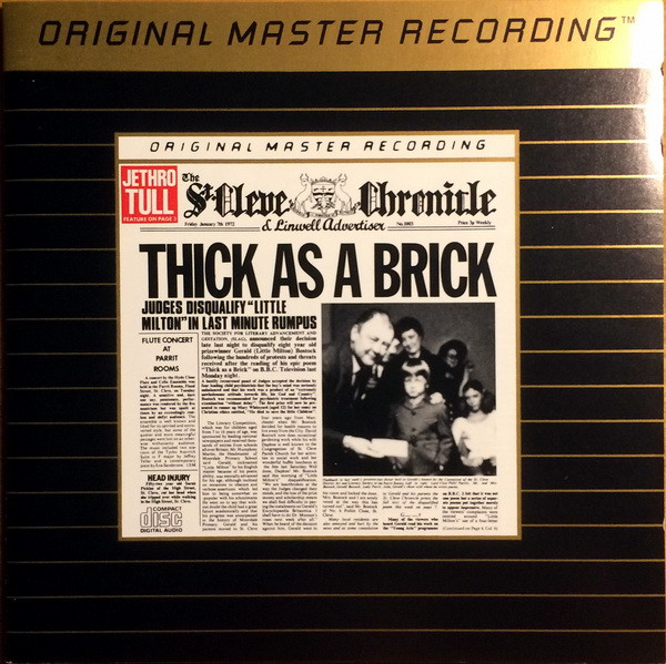 Jethro Tull – Thick As A Brick (Ultradisc II, CD) - Discogs