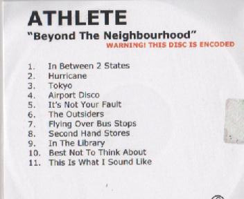 with Authentic cd ATHLETE Beyond The Neighbourhood Album Display Deluxe