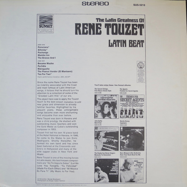 last ned album Rene Touzet - Latin Beat The Latin Greatness Of Rene Touzet