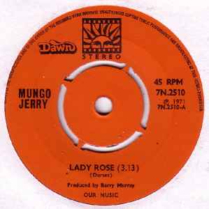 Mungo Jerry - Lady Rose album cover