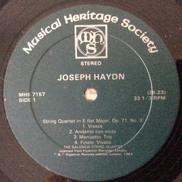 last ned album Joseph Haydn, The Salomon String Quartet - String Quartets in E flat Major Op 71 No 3 and in C Major Op 74 No 1